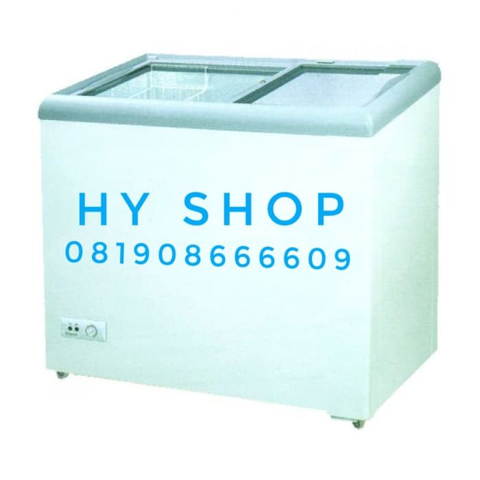 GEA SLIDING FLAT GLASS FREEZER SD-186 KULKAS KACA PEMBEKU ICE CREAM