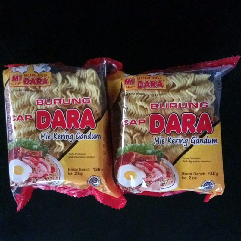 

Mie Telur Cap Burung Dara 136 gr isi 2