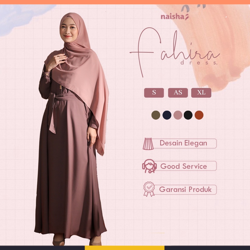 Fahira Dress by Naishaofficial / Gamis Fahira / Gamis Dewasa