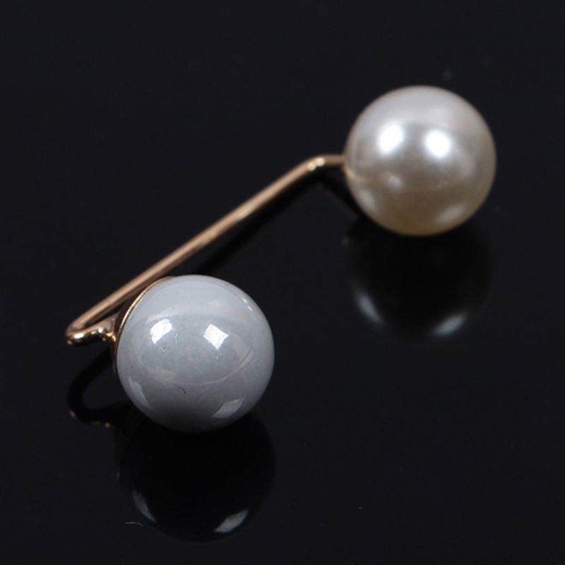 Siy 10pcs / Pak Bros Pin Boutonniere Mutiara Imitasi Simple Aksesoris Scarf Wanita