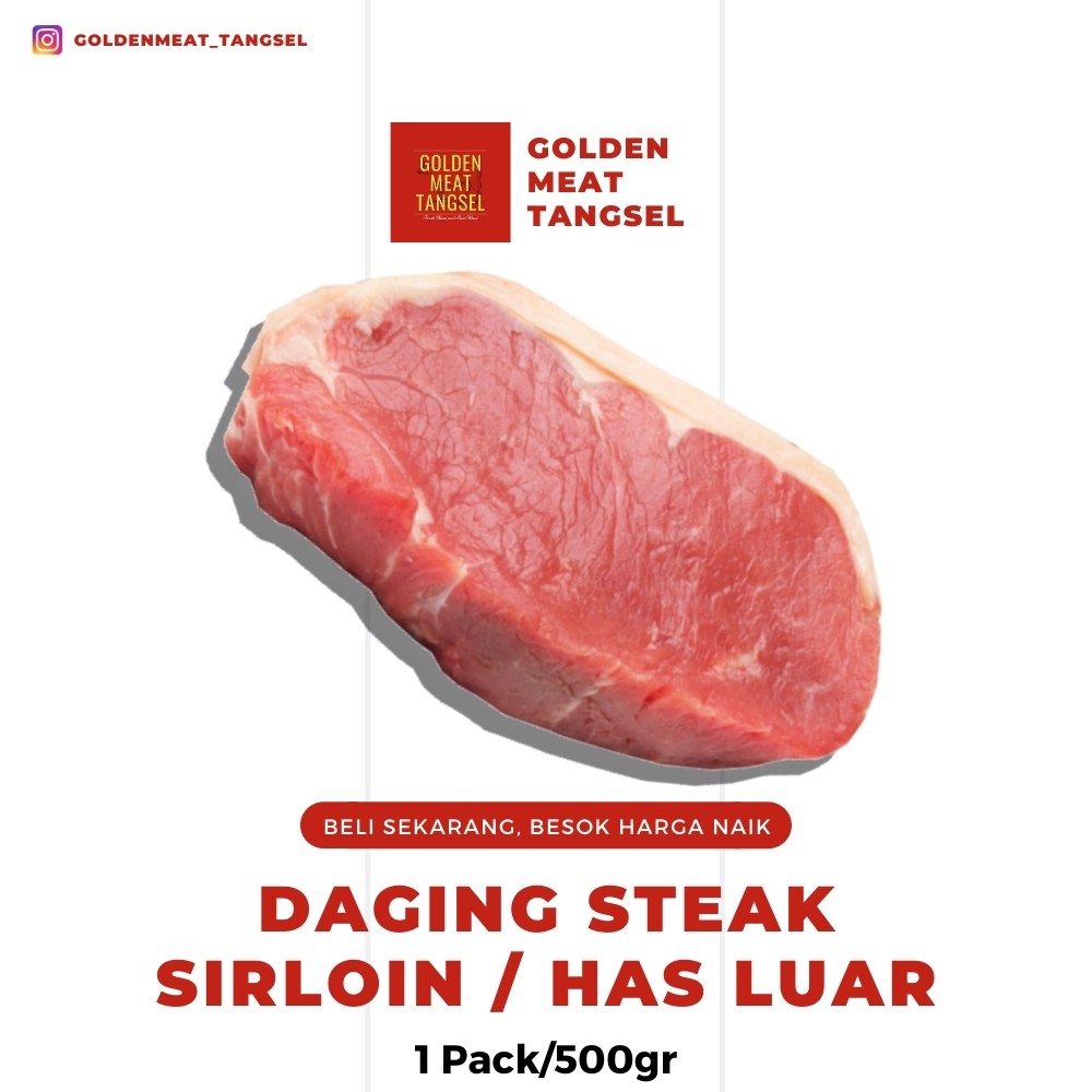 

Sirloin / Has Luar / Steak - Daging sapi Berkualitas & Fresh - Tangsel