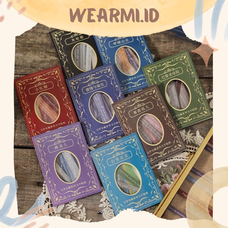

60 pcs Sticker Pack Word Part 2 8 Variasi Aesthetic Vintage Colorfull Scrapbook Bujo Jurnal DIY