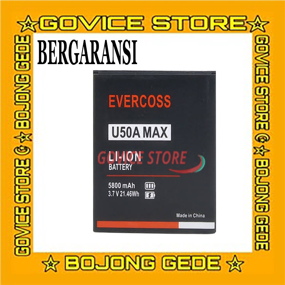 BATRAI EVERCOSS BATRE EVERCOSS BATERAI EVERCOSS  U50A MAX ORI 99%
