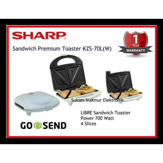 SHARP Sandwich Toaster KZS-70L(W) Pemanggang Roti original