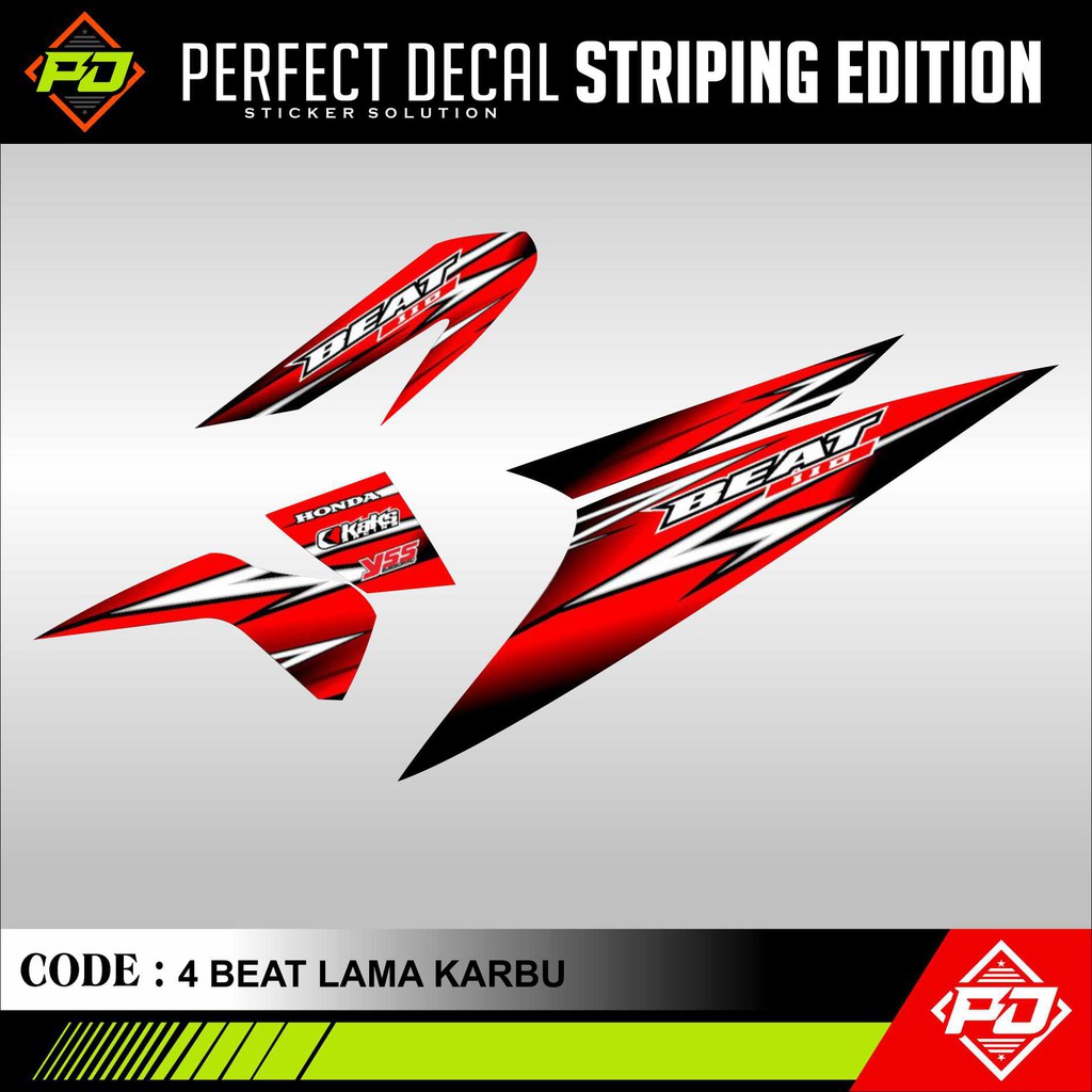 Cutting Stiker Striping BEAT LAMA KARBU Decal Custom Variasi