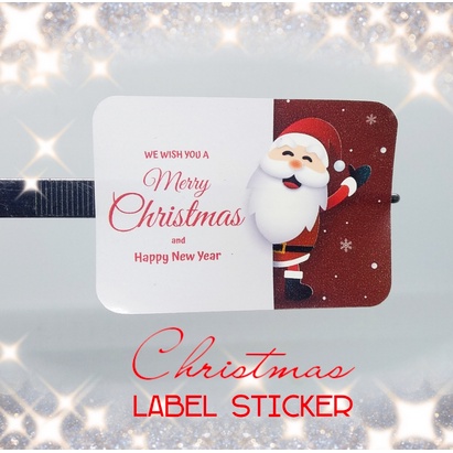 

Christmas Sticker Label Stiker Ucapan Natal Tempelan Hadiah 6 cm v13