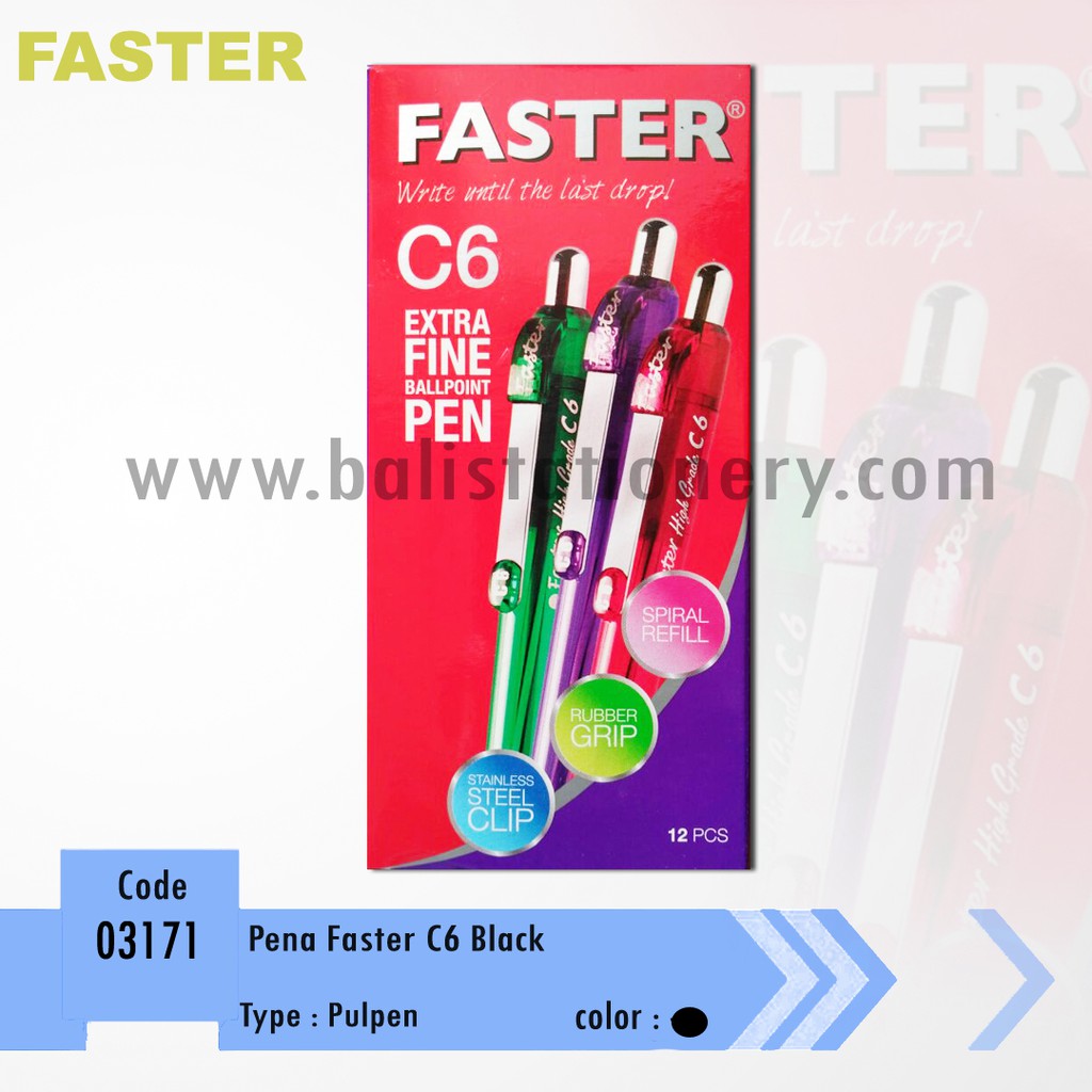 

Pena Faster C6 Extra fine black