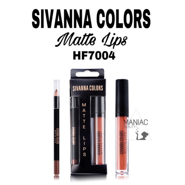 SIVANNA COLORS HF7004 2 IN1 MATTE LIPGLOSS + LIP LINER / LIPGLOSS / LIPSTIK / KOSMETIK BIBIR