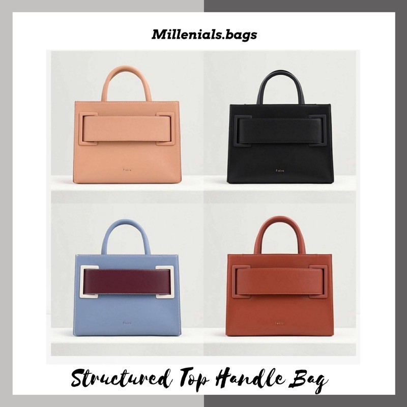 Pdr structured top handle bag