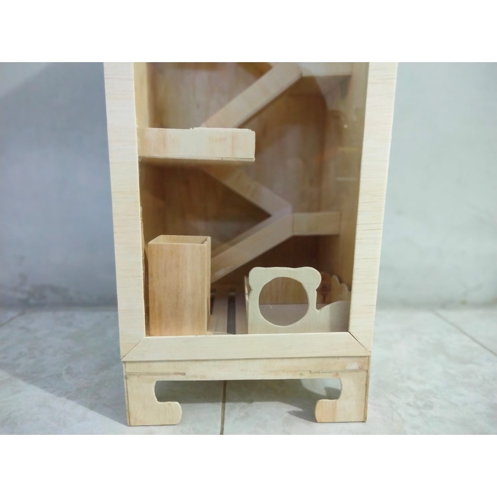 KANDANG HAMSTER AKRILIK 3 TINGKAT