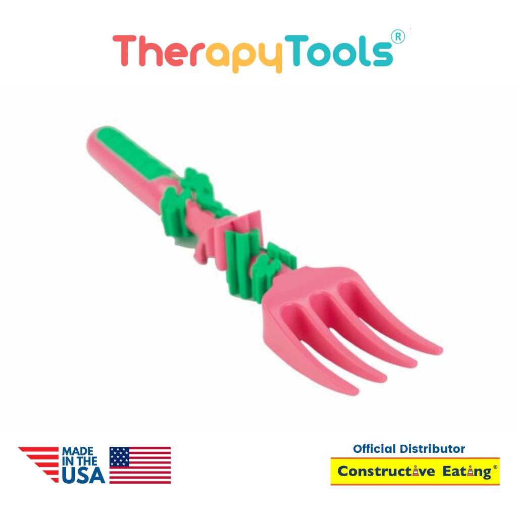 Constructive Eating - Garden Fairy Fork, Alat latihan makan bentuk garpu sambil bermain tipe peri taman made in USA - Therapy Tools