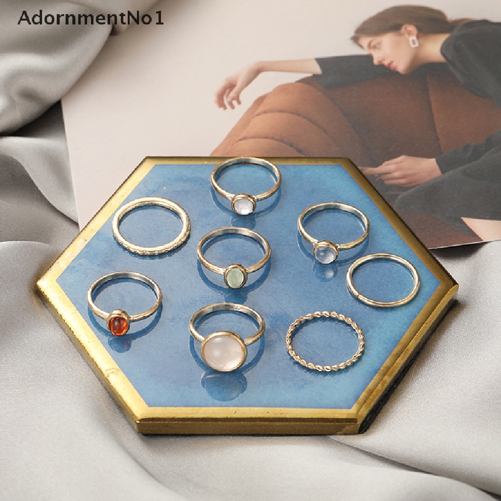 (AdornmentNo1) 8pcs / Set Cincin Buku Jari Aneka Bentuk Gaya Vintage Untuk Wanita