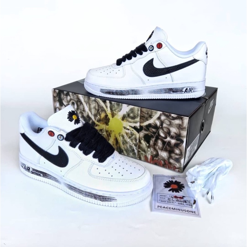 Sepatu Nike Air Force 1 Low Peaceminusone White PARA NOISE