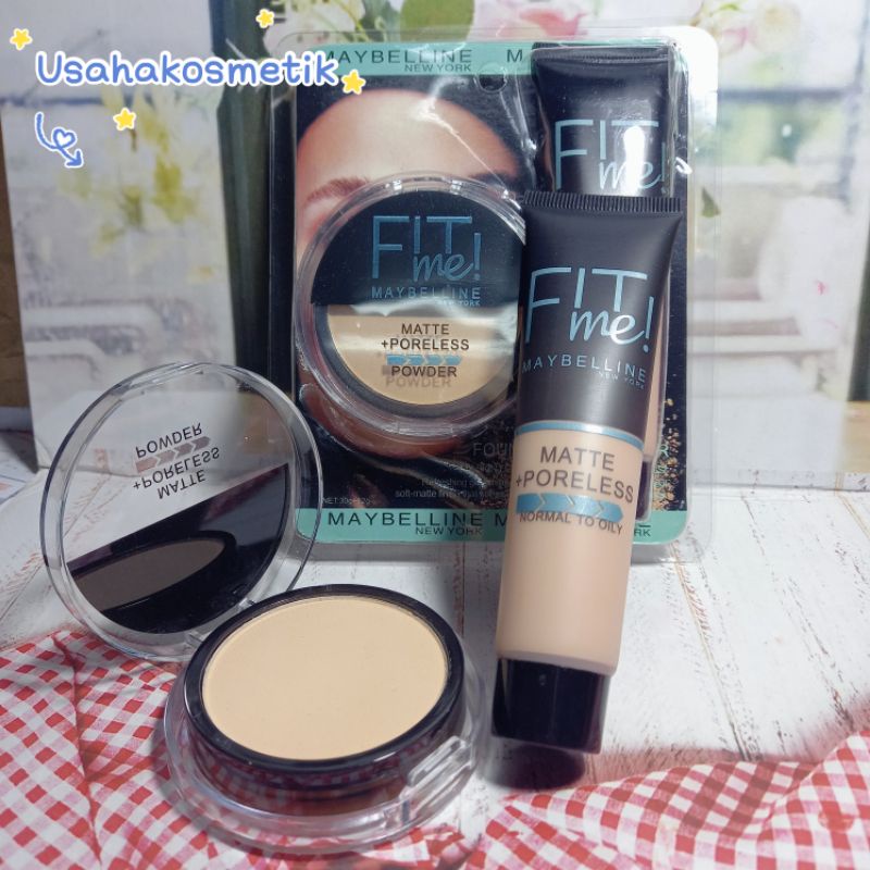 PAKET MAYBELLINE BEDAK  + FOUNDATION | CONTOUR STICK NO. 3348 | 3356