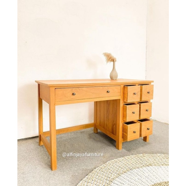 MEJA BELAJAR MINIMALIS /MEJA KERJA JATI SOLID