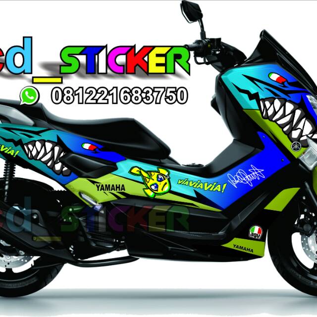 Sticker Nmax  full  body  shark Shopee Indonesia