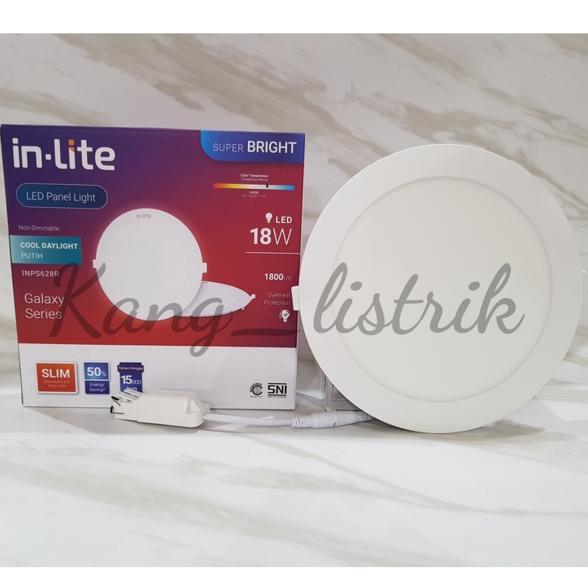 Inlite Downlight Led Panel 18 Watt Bulat - Putih INPS IB