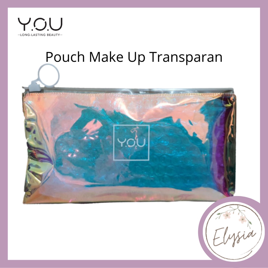 POUCH CANTIK LIMITED EDITION BY YOU COSMETIC | POUCH MAKE UP TRANSPARAN