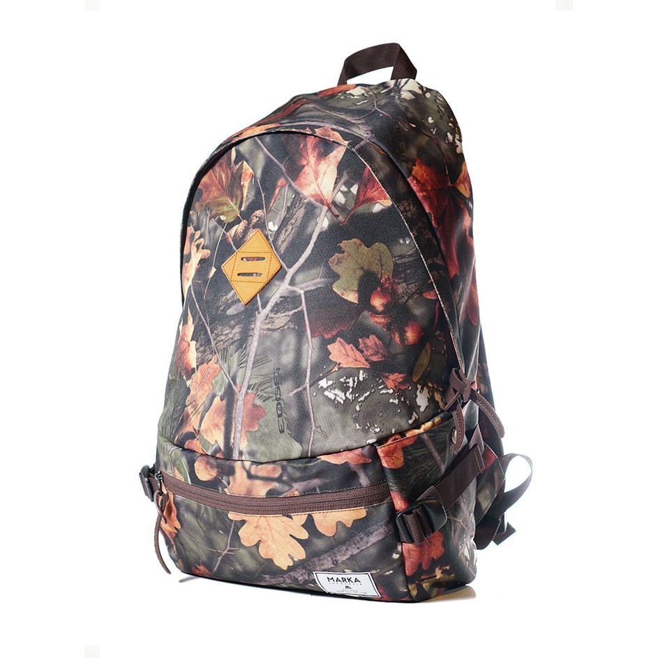 Tas Ransel Marka Vakansi Orange Motif Daun