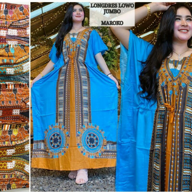 LONGDRESS LOWO KELELAWAR KALONG MAROKO LONGDRESS JUMBO