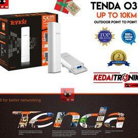 Jual TENDA O3 5Km Outdoor Point To Point CPE 12dBi Router  AP Outdoor Murah