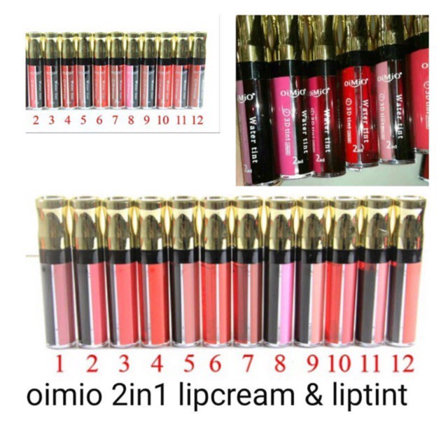 [Per Batang] Liptint & Lipcream Oimio 2in1