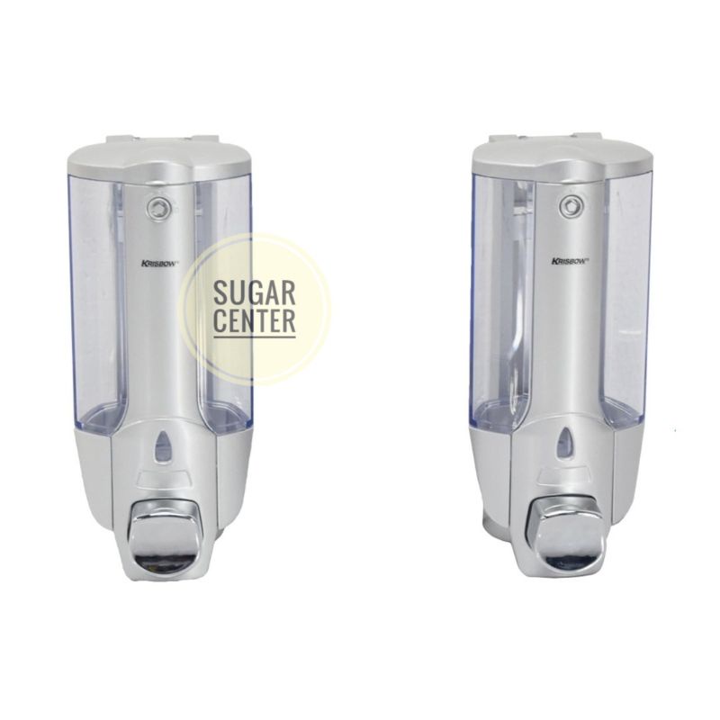 Krisbow Set Dispenser Sabun Cair 380ml 2 Pcs/Dispenser Shampoo/Dispenser Sabun Cair Wastafel