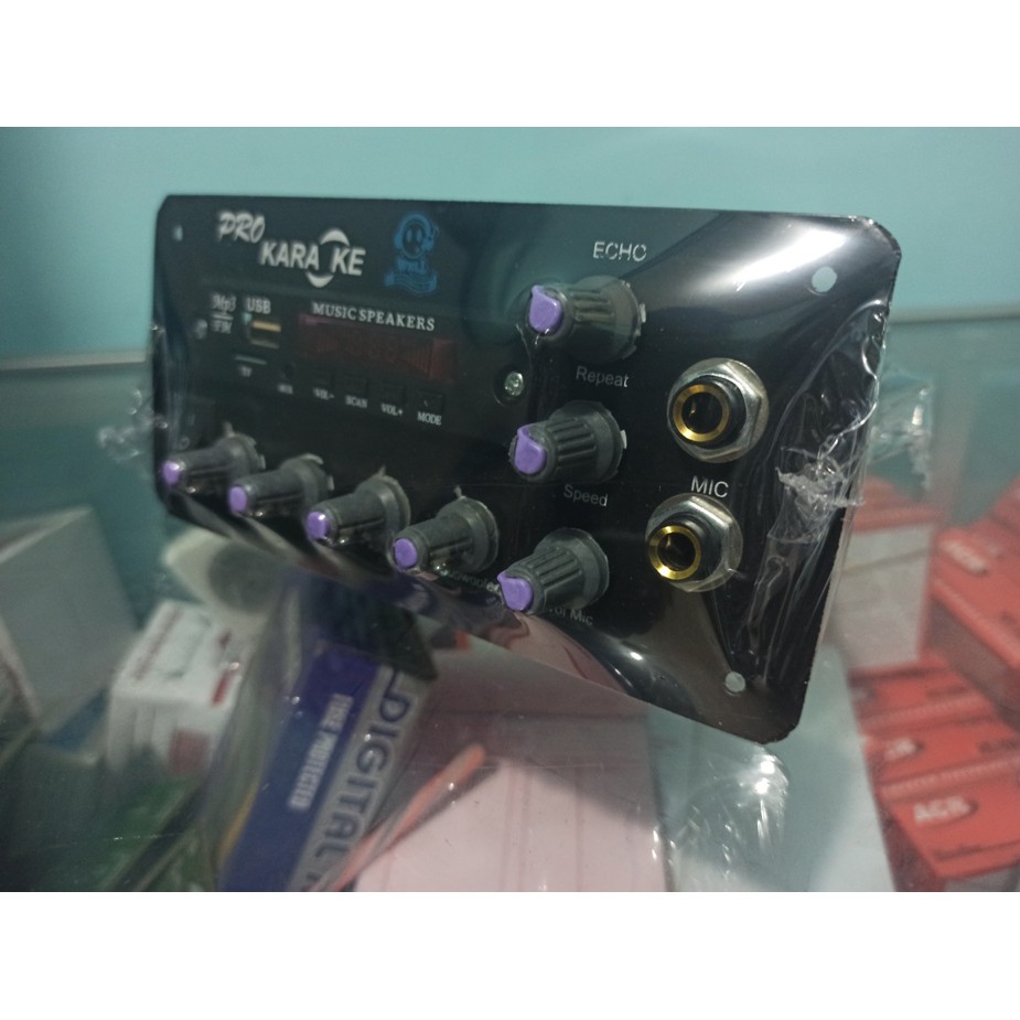 POWER KIT Amplifier MESIN SPEAKER AKTIF KARAOKE ZEUS BLUETOOTH ECHO