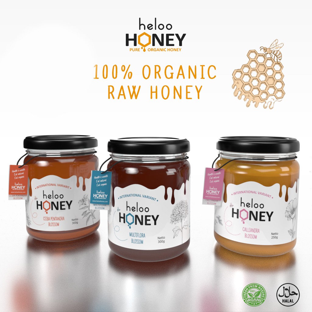 

Madu Murni Organik Heloo 250gr Raw Honey 100% Pure Natural Organic Asli Minuman Kesehatan Alami