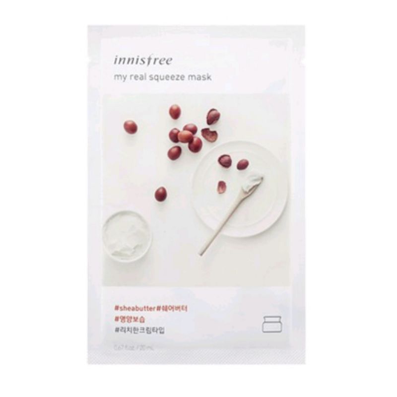 Masker innisfree , INNISFREE MY REAL SQUEEZE SHEET MASK NEW PACKING ORIGINAL