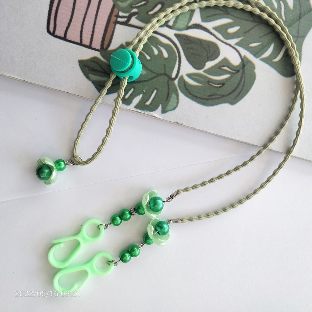 STRAP MASKER flower mutiara #1/tali masker/konektor masker/pengait masker