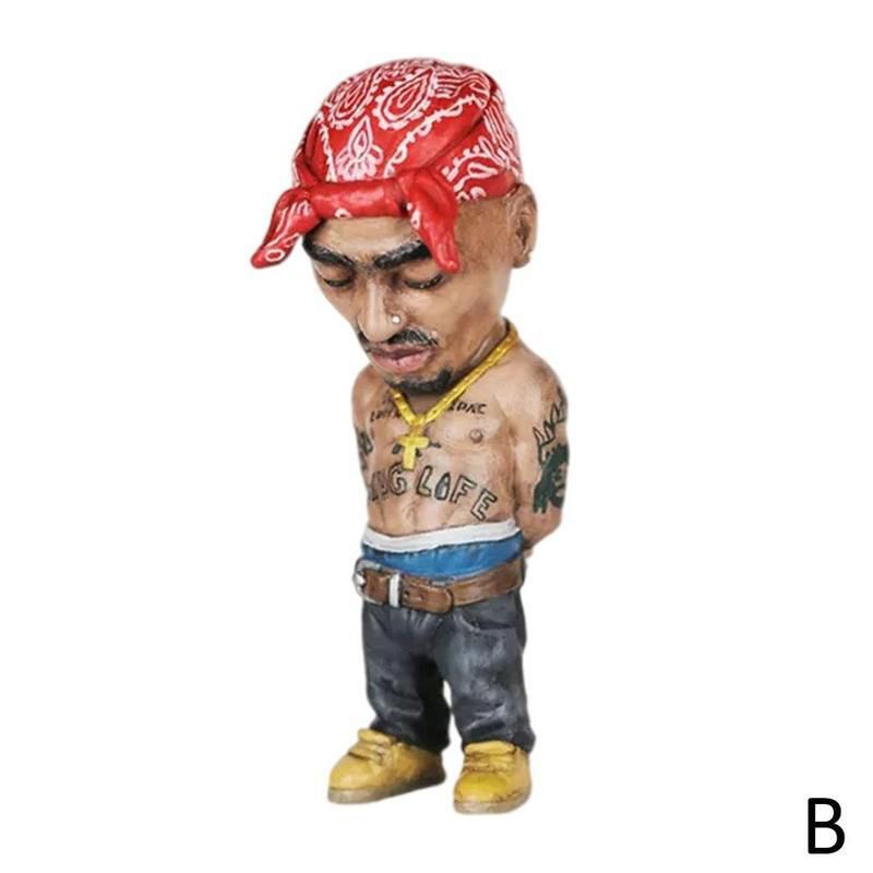 【Ready Stock】2Pac Shakur B.I.G. Notorious Biggie Action Figure  Rap Star Figurine Ornaments