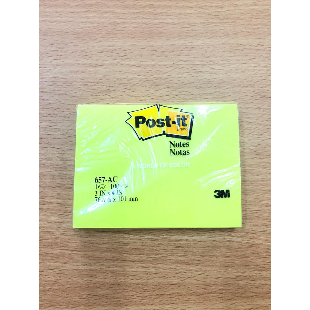 

3M POST IT 657-NG NOTES NEON GREEN