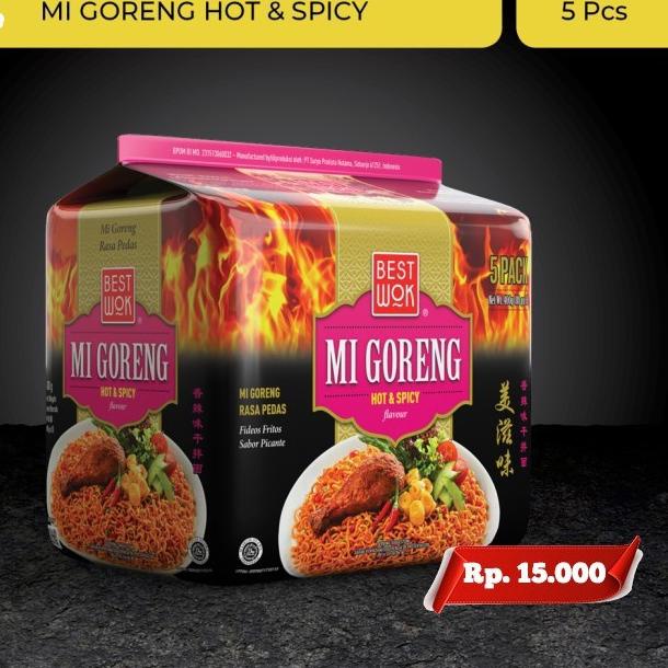 

Mie Goreng BEST WOK Rasa Original & Spicy Isi 5 bungkus (1 pack) !!