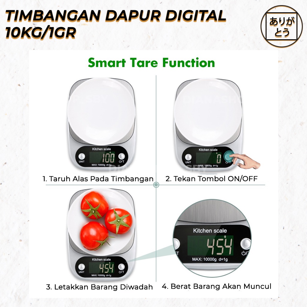 Timbangan Dapur Digital KOPI 10 KG/1 GR Buah Kopi Daging Makanan Kue