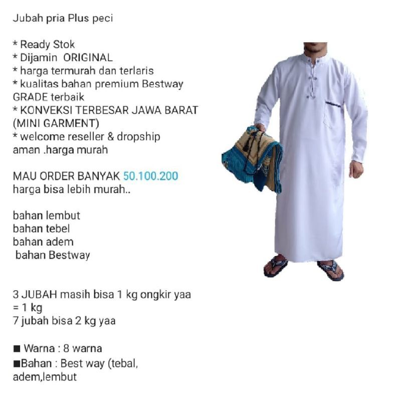 gamis laki laki ORIGINAL/jubah pria remaja dan dewasa/baju koko arabic BAHAN KAIN ADEM NYAMAN/gamis al harby original