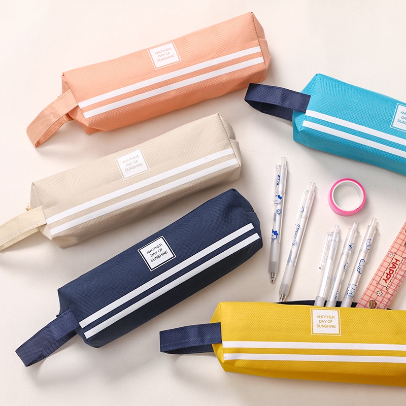 

COD TEMPAT PENSIL UNIK LUCU KOREA STYLE CANVAS / PENCIL CASE IMPORT / TEMPAT ALAT TULIS / KOTAK PENSIL KANVAS CANVAS