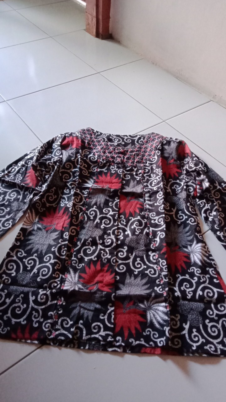 Tey-17 Batik Wanita Asj Sa Hrb026 Kenongo Kemeja Tosca Pendek