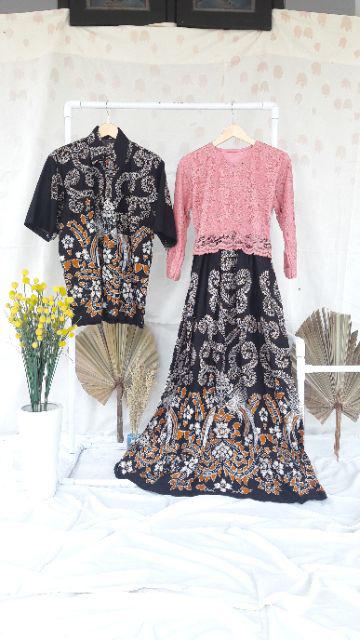 [new Arival] Wou Batik Couple Ayusita Ruffle Batik Couple Ori Ndoro Jowi Dnt Garansi Termurah- Bg094