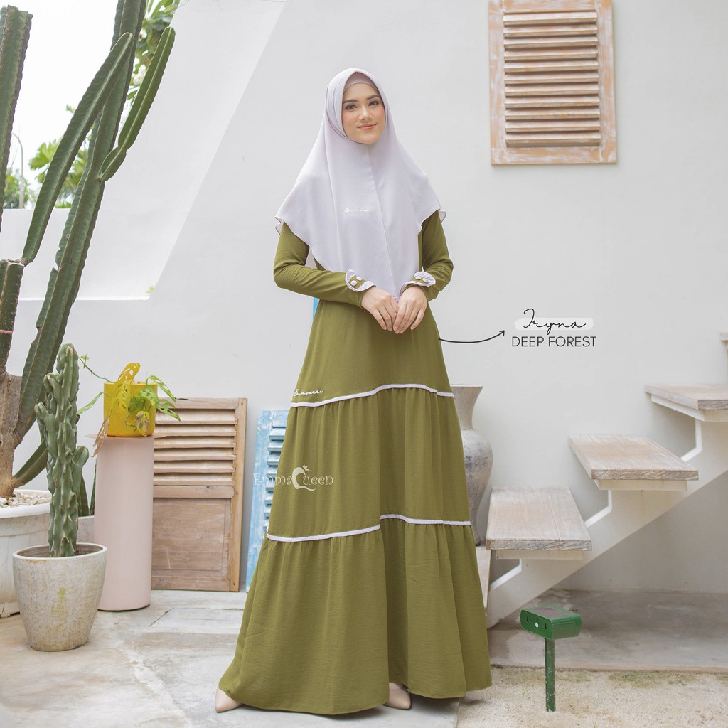 Dress Muslim Iryna by EmmaQueen-Deep Forest