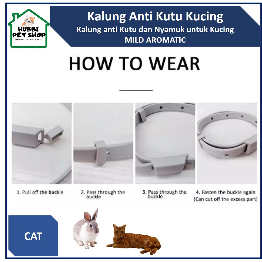 Kalung Kucing Anti Kutu Botonical Herbal Formula Aman untuk Kucing  Pet Collar anti Flea and Tick