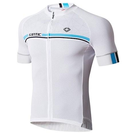 Jersey Sepeda Roadbike MTB Warna Putih Merk Santic