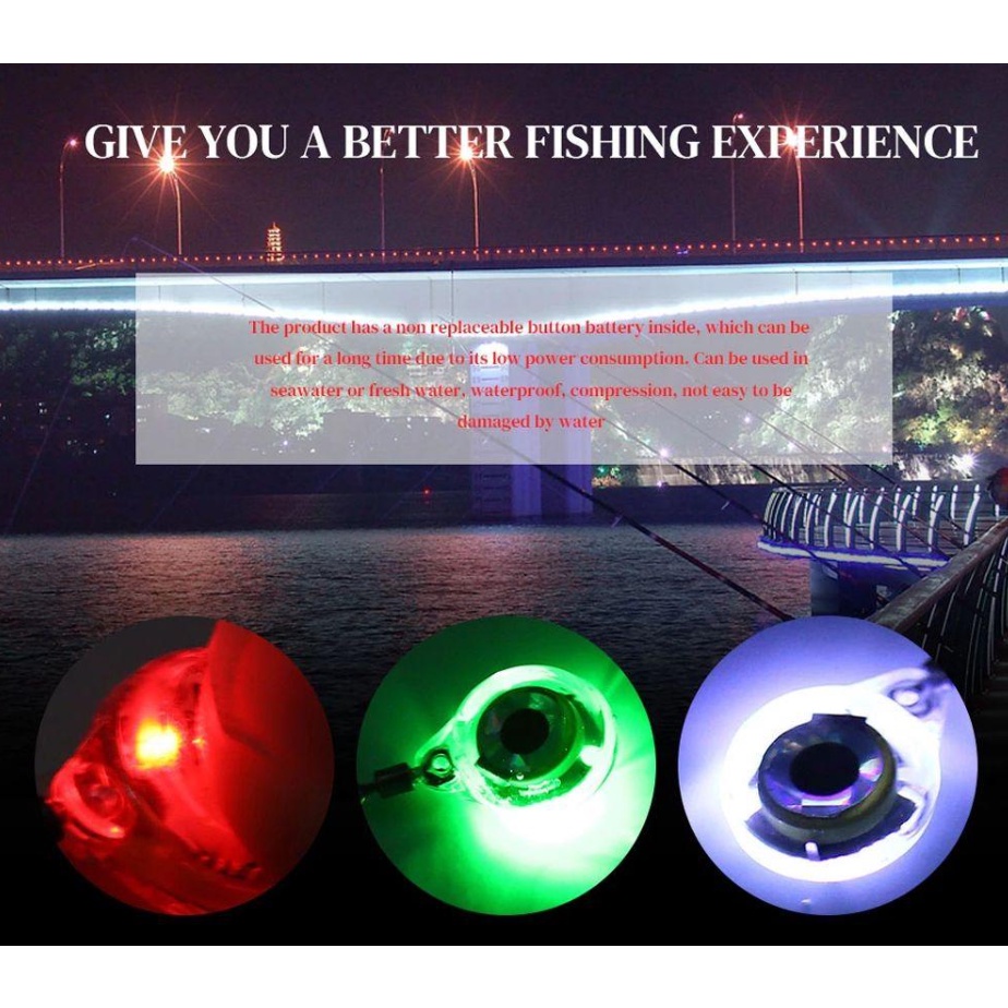 Set Umpan Pancing Bawah Air Bentuk Ikan Mini Dengan Lampu Led