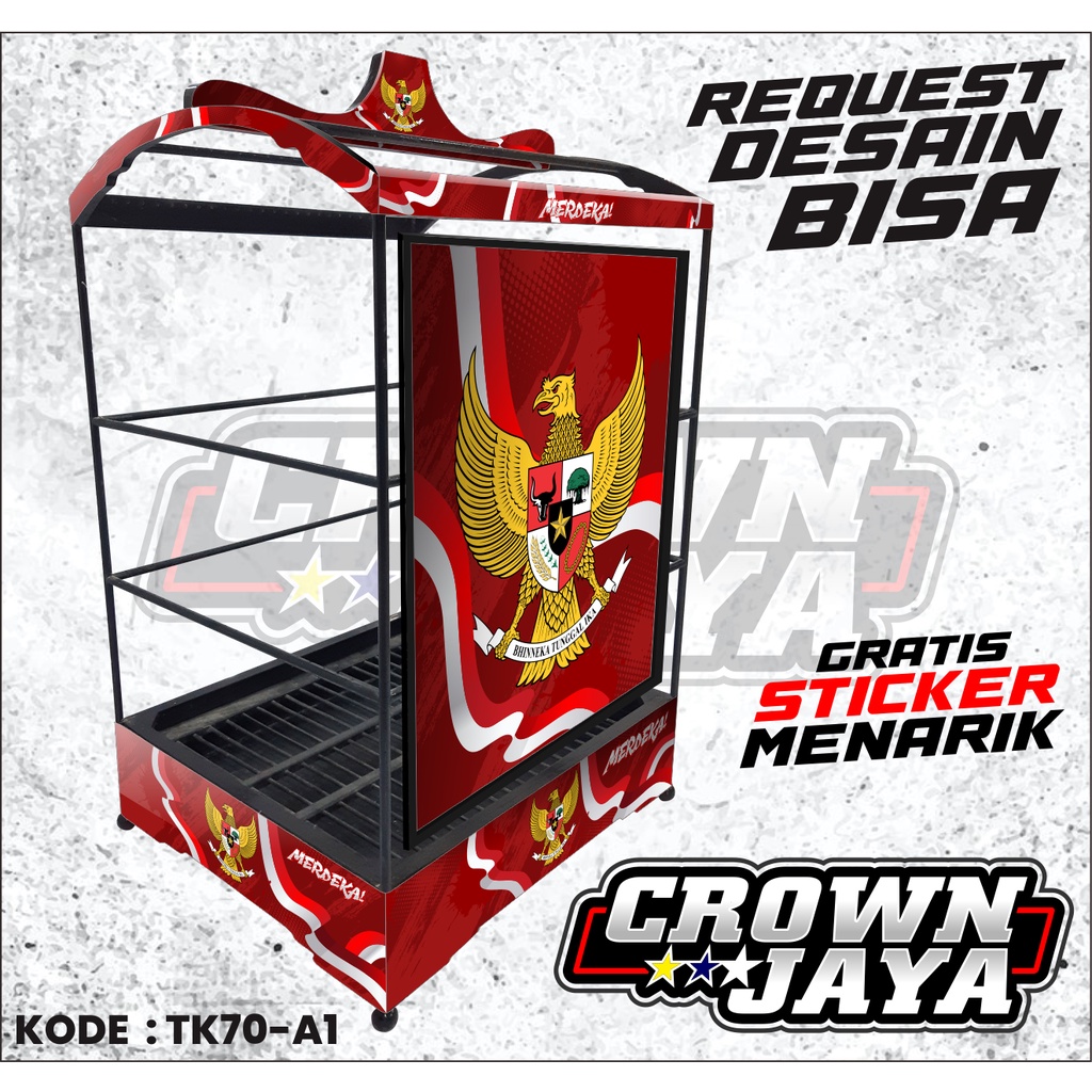 Stiker Decal Sangkar Kenari Ebod Jaya / Decal Kandang Kotak Oriq Jaya / Aksesoris Stiker Kandang Ken