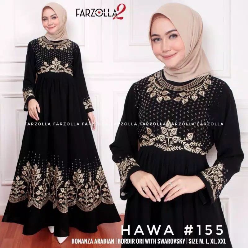 GAMIS ABAYA BORDIR HAWA 155 COUPLE