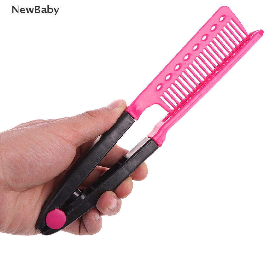 NewBaby 1X Straight Hair Comb Brush Tool For Dry Iron Hair Curl to Straight Hair Shaper ID