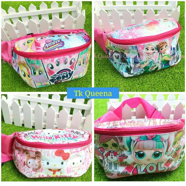 Waistbag anak animasi tas selempang anak berkarakter taa lokal batam harga murah