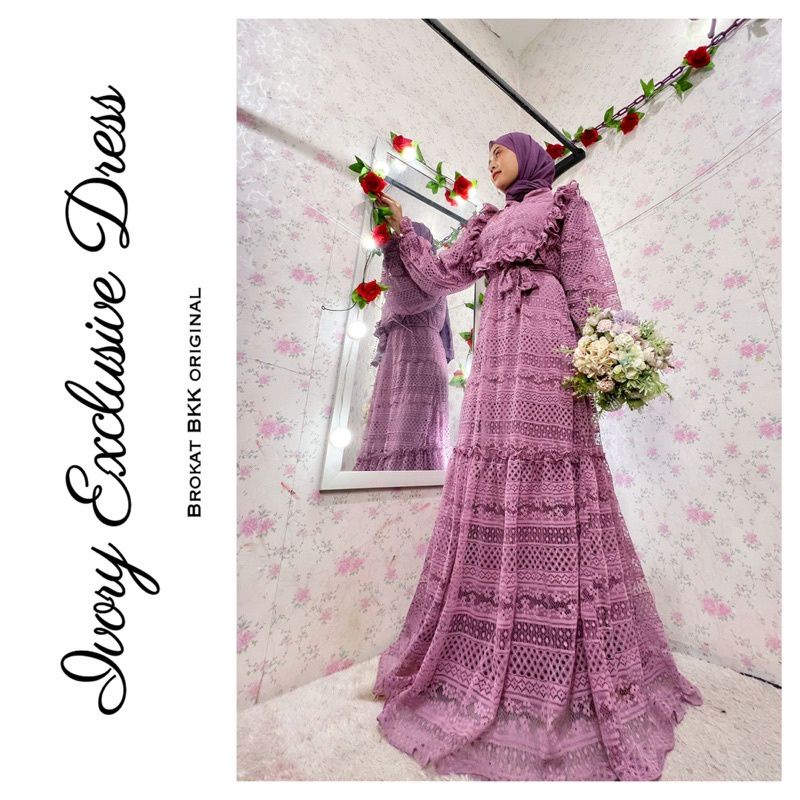 Ivory Dress Brokat Bkk Premium Design Original By Thevioletas