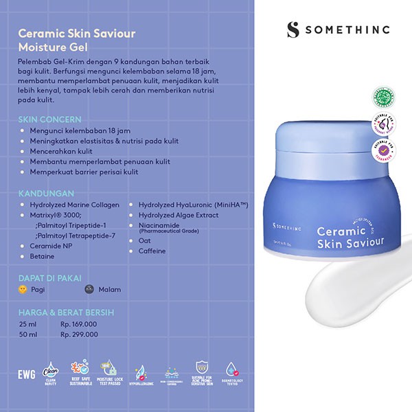 [BPOM] SOMETHINC Ceramic Skin Saviour Moisturizer Gel