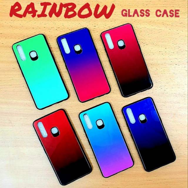 Rainbow glass case iphone x/xs, iphone xr, iphone xs max premium kustom case